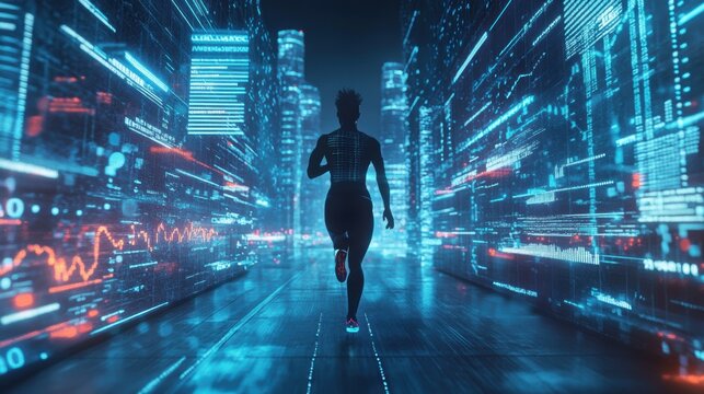 Runner in Digital City.