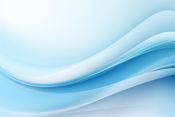 Fototapeta premium Abstract Blue Waves on White Background 