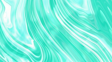 This image features a fluid abstract design in turquoise hues, showcasing smooth, flowing lines that create a sense of movement and tranquility throughout the composition.