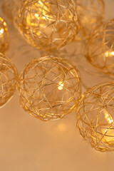 Garland of lanterns. Garland for the holidays.