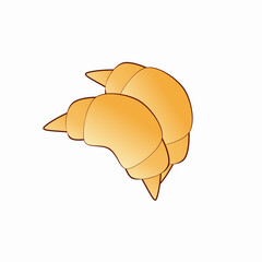 illustration of a croissant bread