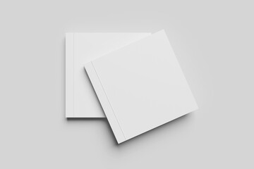 Blank square magazine for mockup - 3D rendering