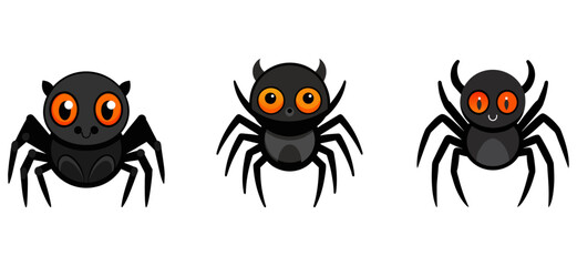Cute spider - halloween - cartoon character - vector illustration