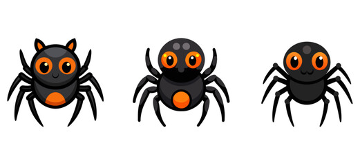Cute spider - halloween - cartoon character - vector illustration
