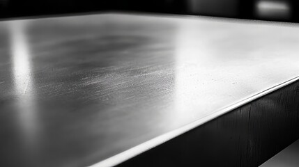 corner of stone table with space for decoration