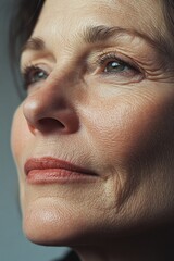 Obraz premium Mature female with contemplative expression