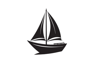 Sailing Boat silhouette vector illustration, Sailing Boat silhouette Bundle 
