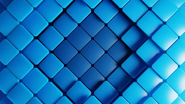 abstract blue geometric pattern background, 4k seamless loop