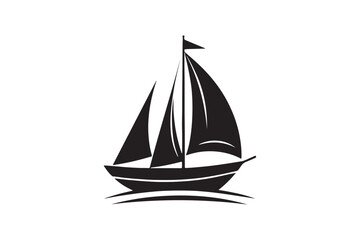 Sailing Boat silhouette vector illustration, Sailing Boat silhouette Bundle 