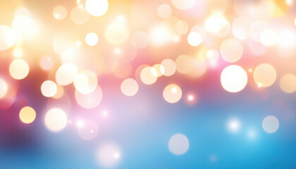 Obraz premium vibrant abstract background featuring soft bokeh lights in warm colors, creating festive and cheerful atmosphere. Perfect for holiday themes