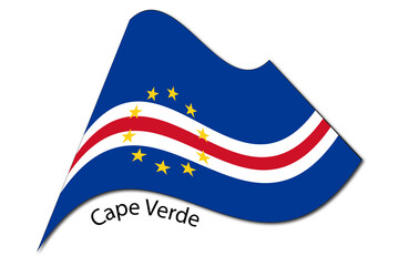 Wavy country flag drawing, country representation holy