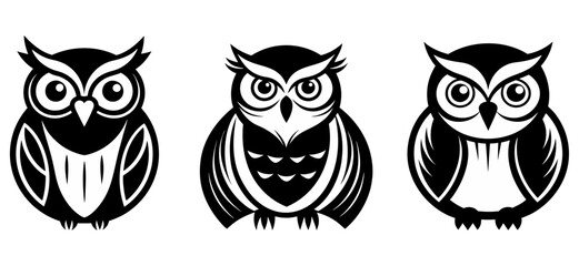 Owl bird vector design art .Editable and printable vector eps file