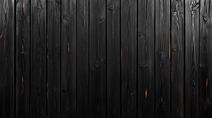 Obraz premium Black Wood Plank Texture Background Dark Rustic Wooden Wall Panel