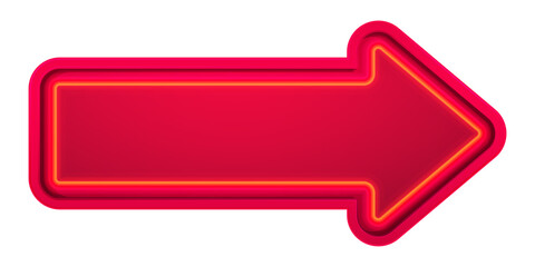 red arrow sign with glowing lines