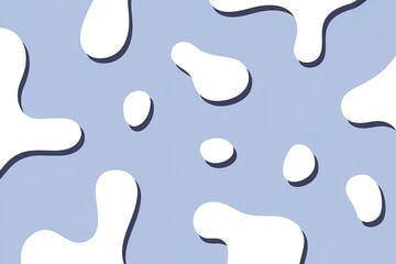 abstract white shapes that resemble liquid or paint splatters