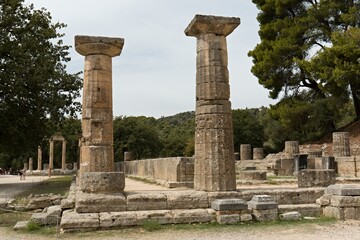 The ruins of the ancient city of Olympia, from 776 BC the Olympic Games were held, today a UNESCO...