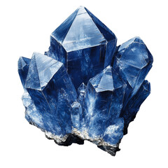 Obraz premium Blue crystal 3d rendering isolate on transparency background