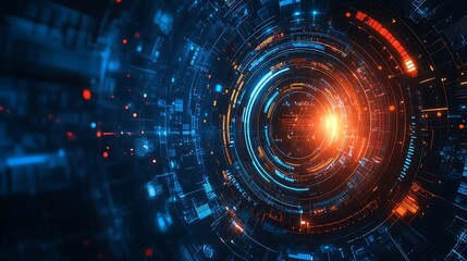 Fototapeta premium High-tech abstract background ideal for AI processes data analysis and scientific applications