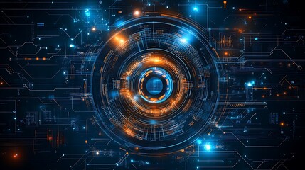 Fototapeta premium High-tech abstract background ideal for AI processes data analysis and scientific applications