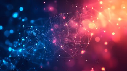 Fototapeta premium Digital grid abstract background with tech elements representing AI and data