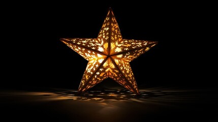 Fototapeta premium Decorative Lit Star for Christmas Celebrations