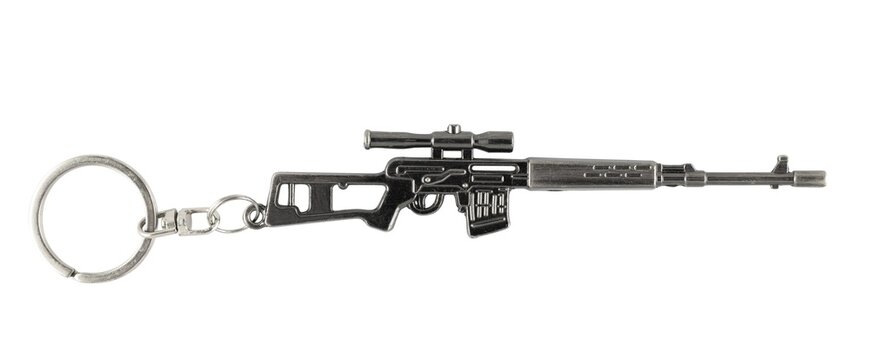 The keychain soviet army sniper rifle SVD by Dragunov with optic sight
