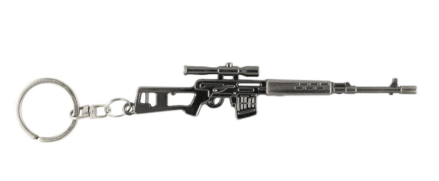 The keychain soviet army sniper rifle SVD by Dragunov with optic sight