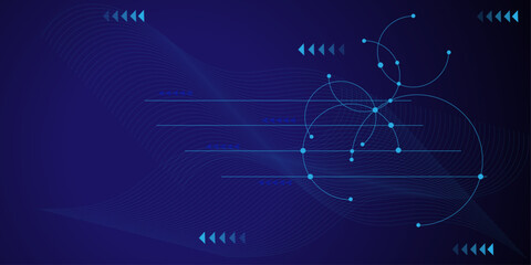 Vectors Abstract connecting lines and dots., Social networking, network connection and global communication technology background