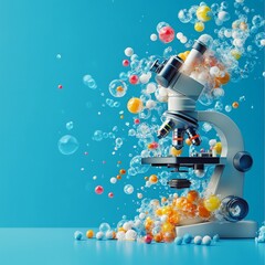 Innovative Education and Science Concept with Microscope