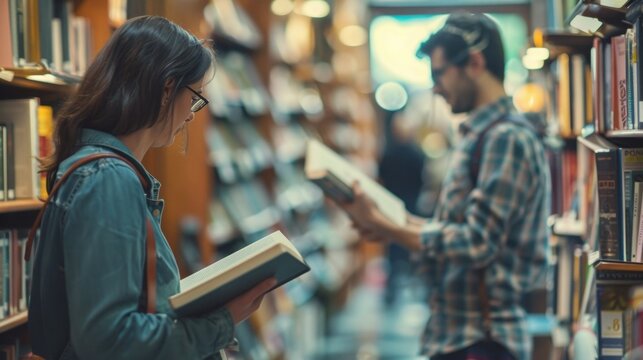 Indistinct chatter of book lovers interacting with the author.