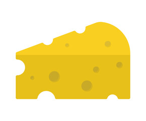 Colorful cheese vector illustration.