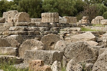 The ruins of the ancient city of Olympia, from 776 BC the Olympic Games were held, today a UNESCO...
