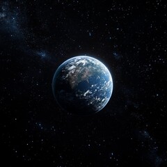 Obraz premium Blue Planet: Earth's Serenity in Space