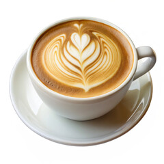 : Latte on a transparent background.