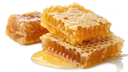 Raw Honeycomb on a transparent background.