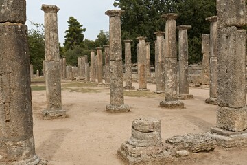 The ruins of the ancient city of Olympia, from 776 BC the Olympic Games were held, today a UNESCO...