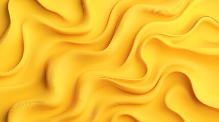Obraz premium Abstract yellow wavy pattern with flowing curves and smooth textures, creating a dynamic and vibrant visual effect.