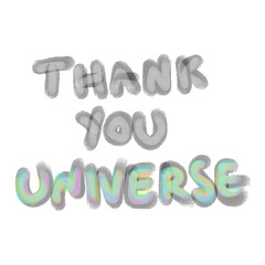 Thank you universe 3d render of a help