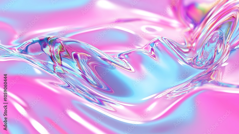 Poster a close-up view of soft ripples on water in pastel shades of pink and blue, creating a tranquil atmo