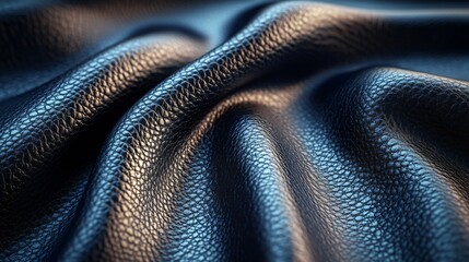 Naklejka premium Black leather, close-up of texture.