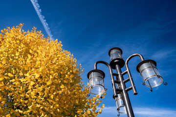 street lamp on sky background