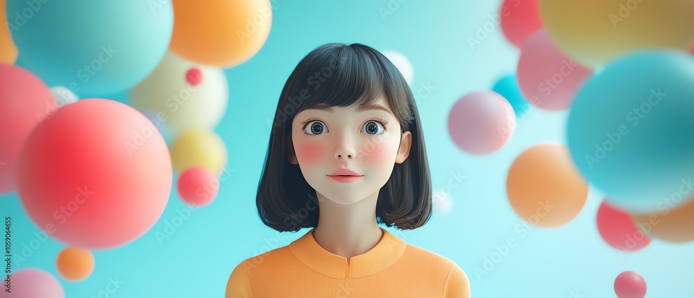 Poster Visual of a chatbot character with playful speech bubbles, emphasizing a friendly and interactive dialogue, representing the userfriendly aspect of generative AI