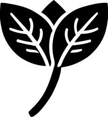 Silhouette of leaf, nature and plant icon, eco-friendly and botanical illustration
