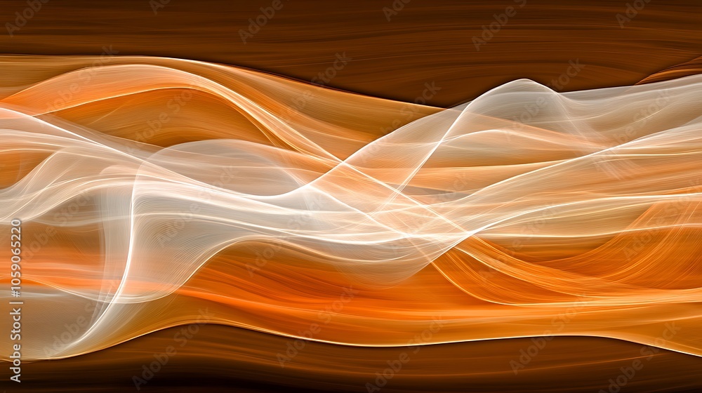 Poster abstract orange and white waves background abstract gradient background with copy space