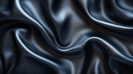 Fototapeta premium Black leather, close-up of texture.