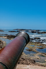 Historical Cannon with a Stunning View of the Atlantic Ocean.