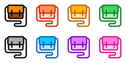 Editable sling bag vector icon. Clothing, fashion, apparel. Part of a big icon set family. Perfect for web and app interfaces, presentations, infographics, etc