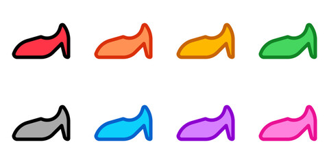 Editable high heels vector icon. Clothing, fashion, apparel. Part of a big icon set family. Perfect for web and app interfaces, presentations, infographics, etc