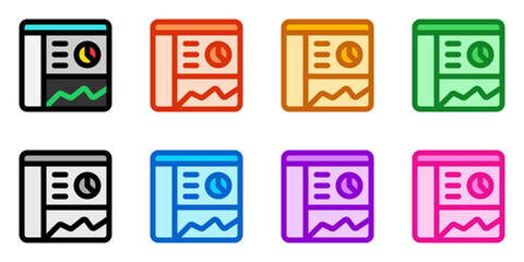 Editable website dashboard, statistics, analytics vector icon. Part of a big icon set family. Perfect for web and app interfaces, presentations, infographics, etc