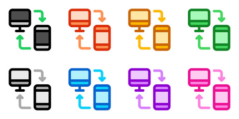 Editable device synchronization vector icon. Part of a big icon set family. Perfect for web and app interfaces, presentations, infographics, etc